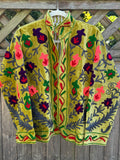 Suzani velvet jacket lime (sjv27)
