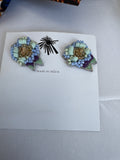 Beaded floral earring
