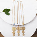 Graduated Circle Pendant Necklace: Black