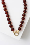 Lucid Glass Necklace, Amber