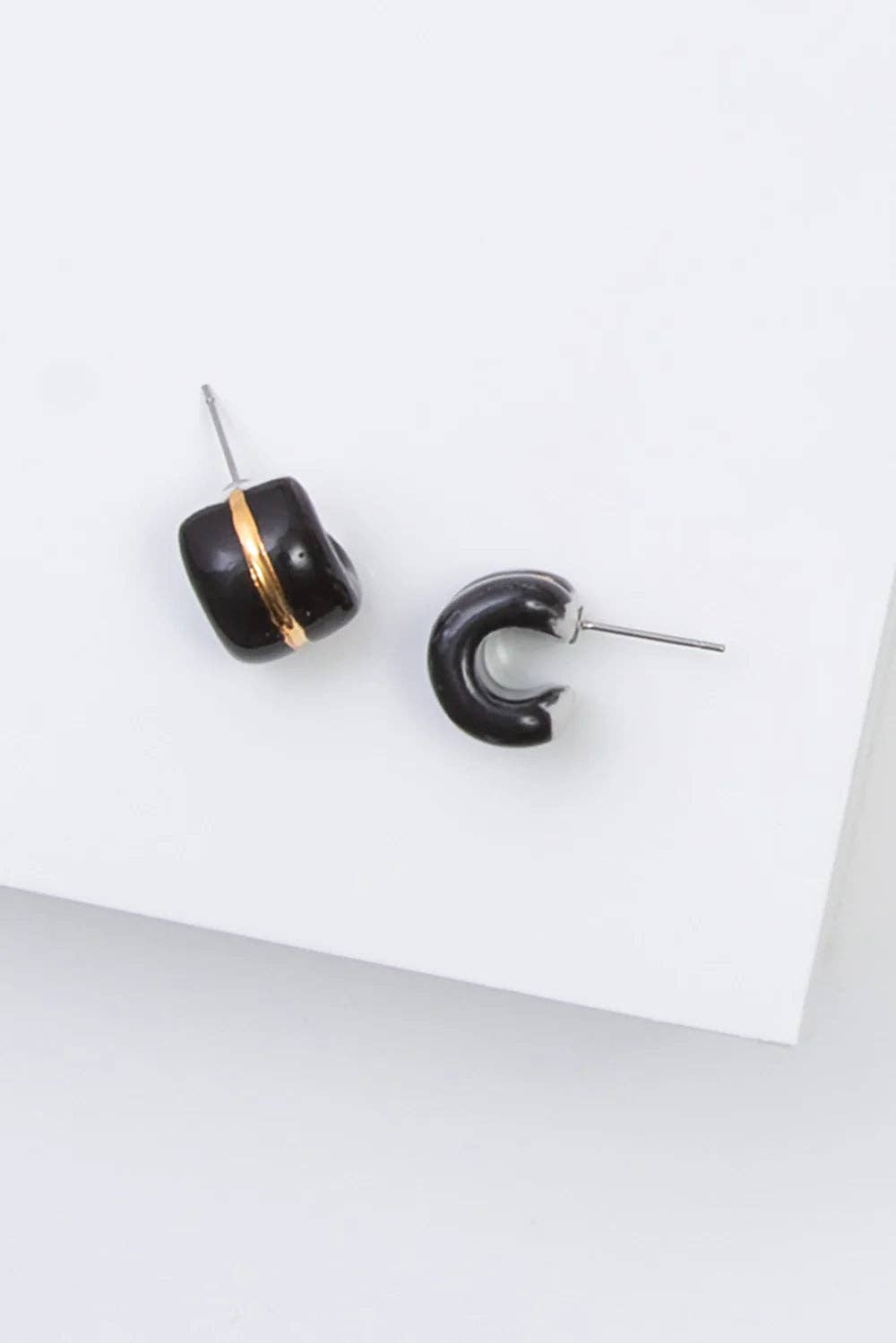 Noir Mini Hoops