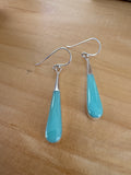 Color drop earrings - blue