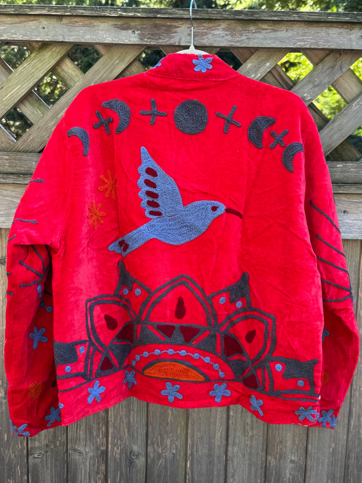 Suzani velvet jacket red(sjv23)