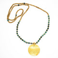 African Turquoise Medallion Necklace