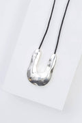Molten Silver Pendant Necklace