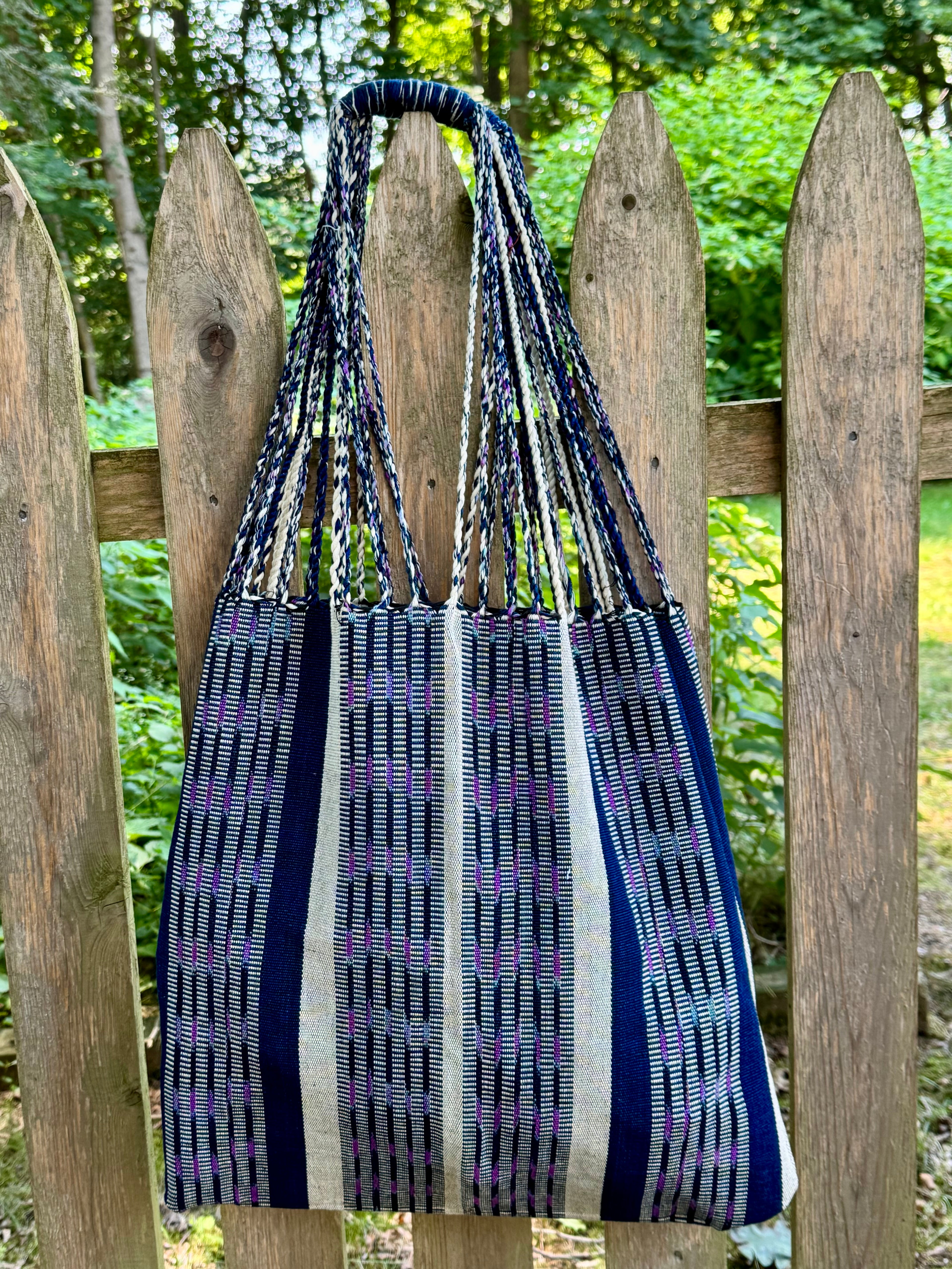 Guatemalan Market Tote - blue