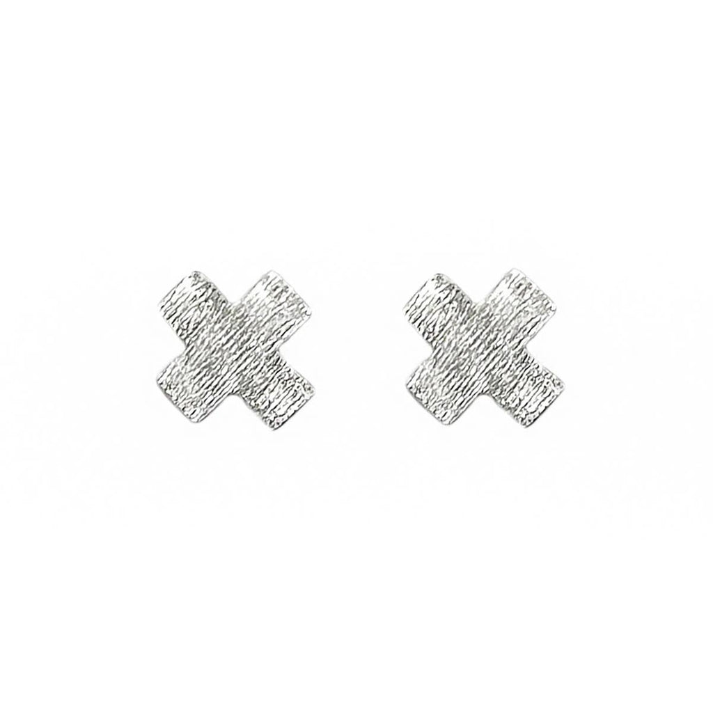 X's Sterling Silver Posts