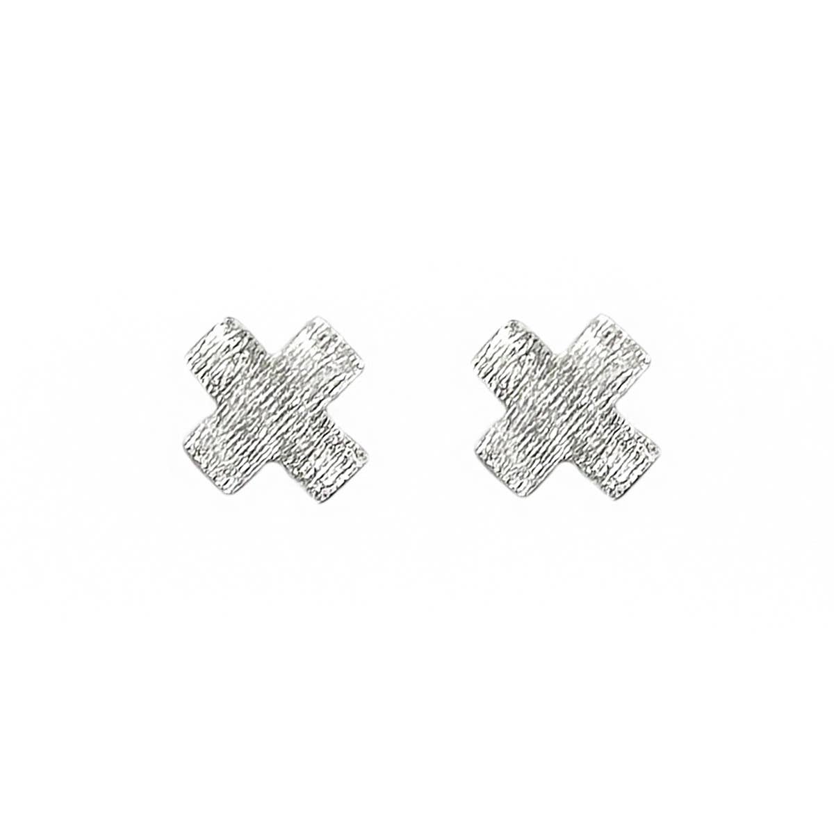 X's Sterling Silver Posts