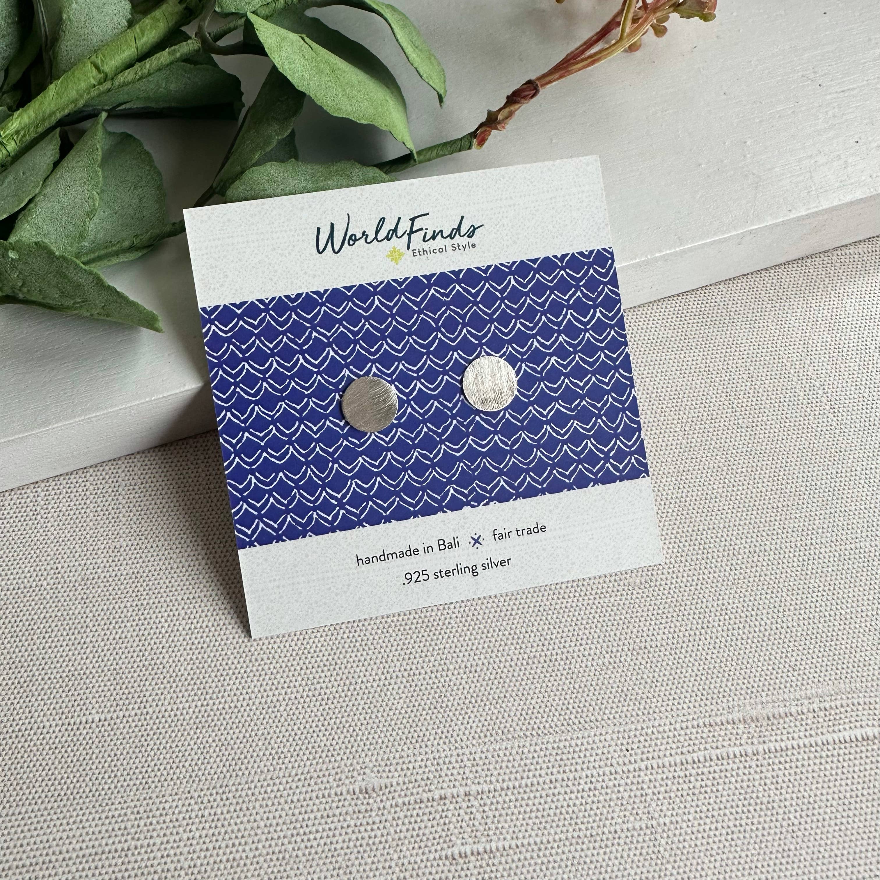 Full Moon Sterling Silver Posts