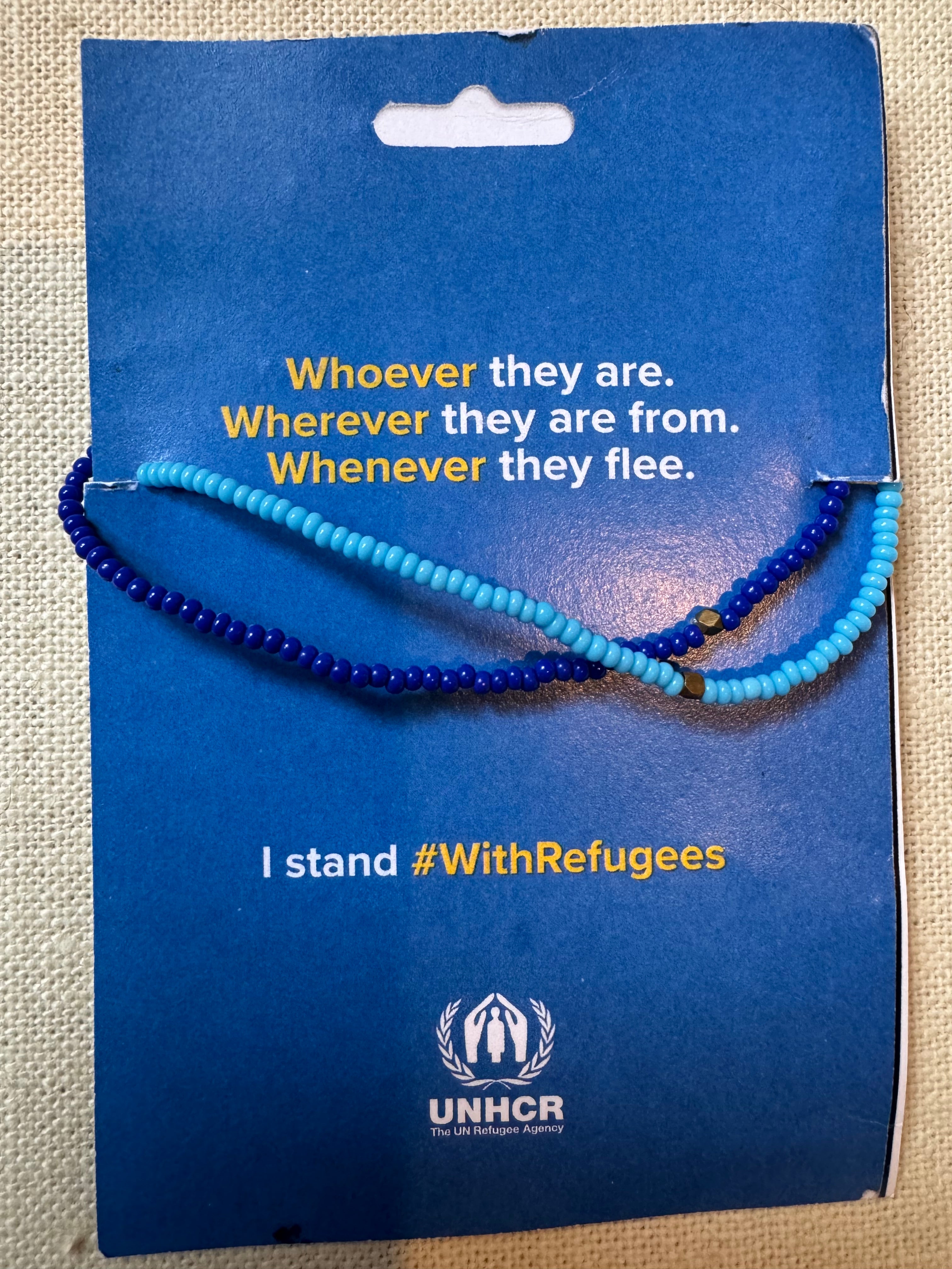 I stand #WithRefugees bracelet