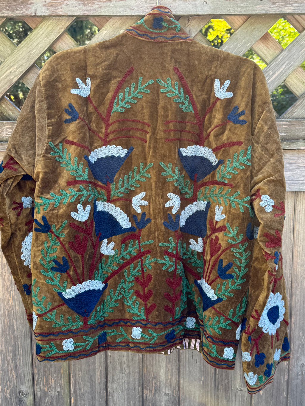 Suzani velvet jacket brown (sjv26)