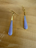 Color drop earrings - lavender