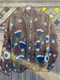 Suzani velvet jacket brown (sjv26)