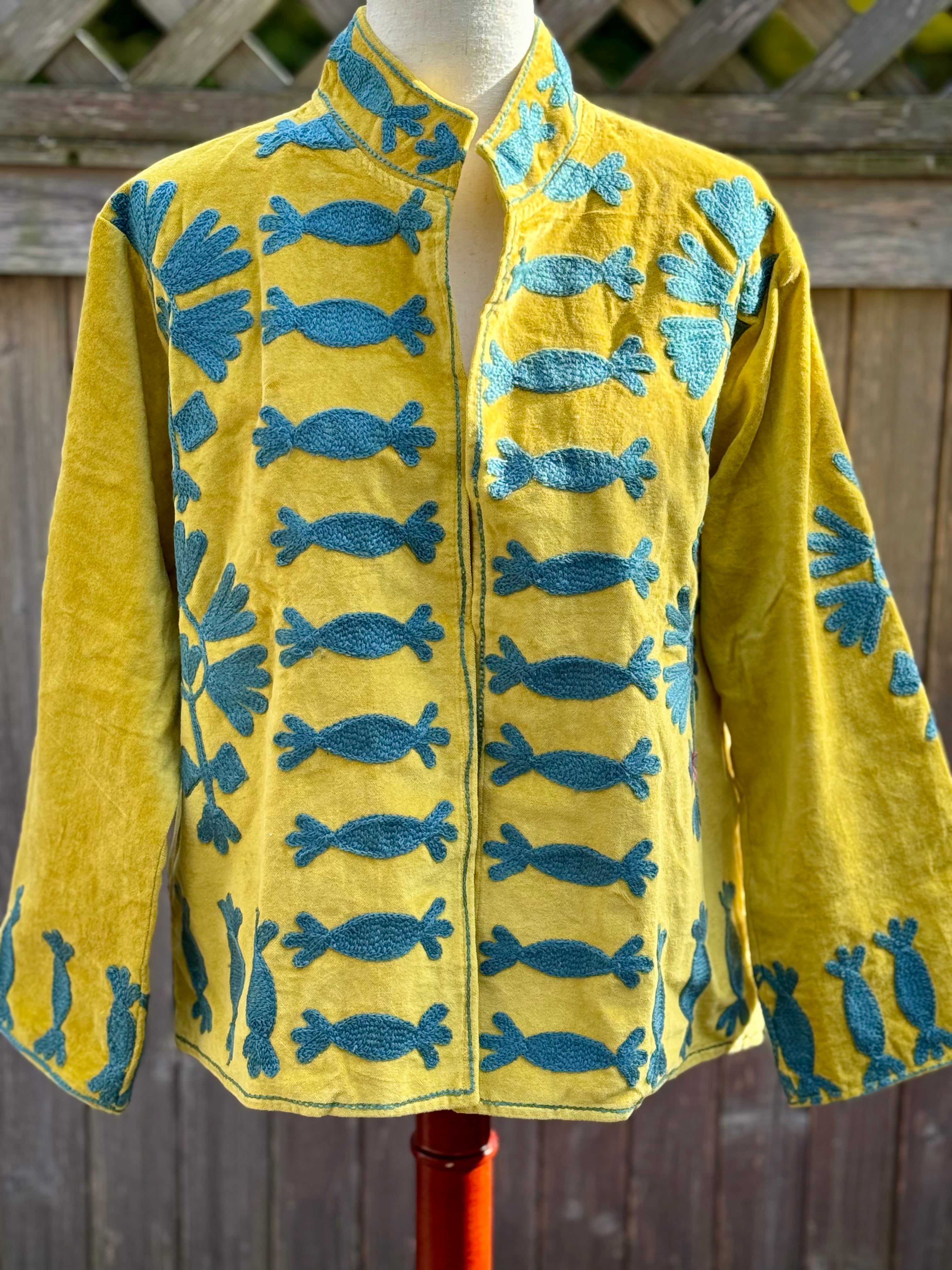 Suzani Jacket - velvet - yello
