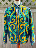 Suzani Jacket - velvet - navy