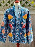 Suzani Jacket - velvet - blue