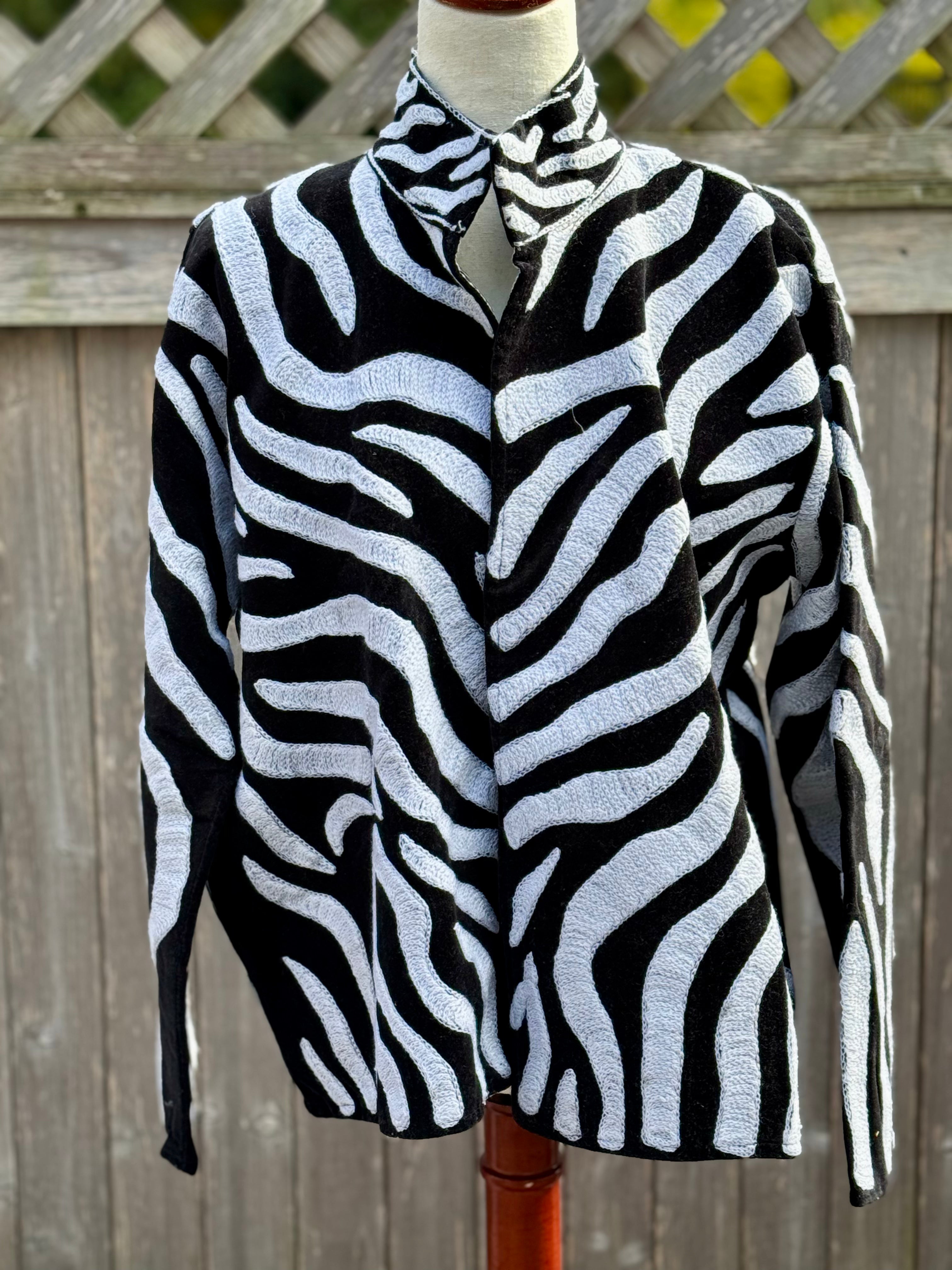 Suzani Jacket - velvet - zebra