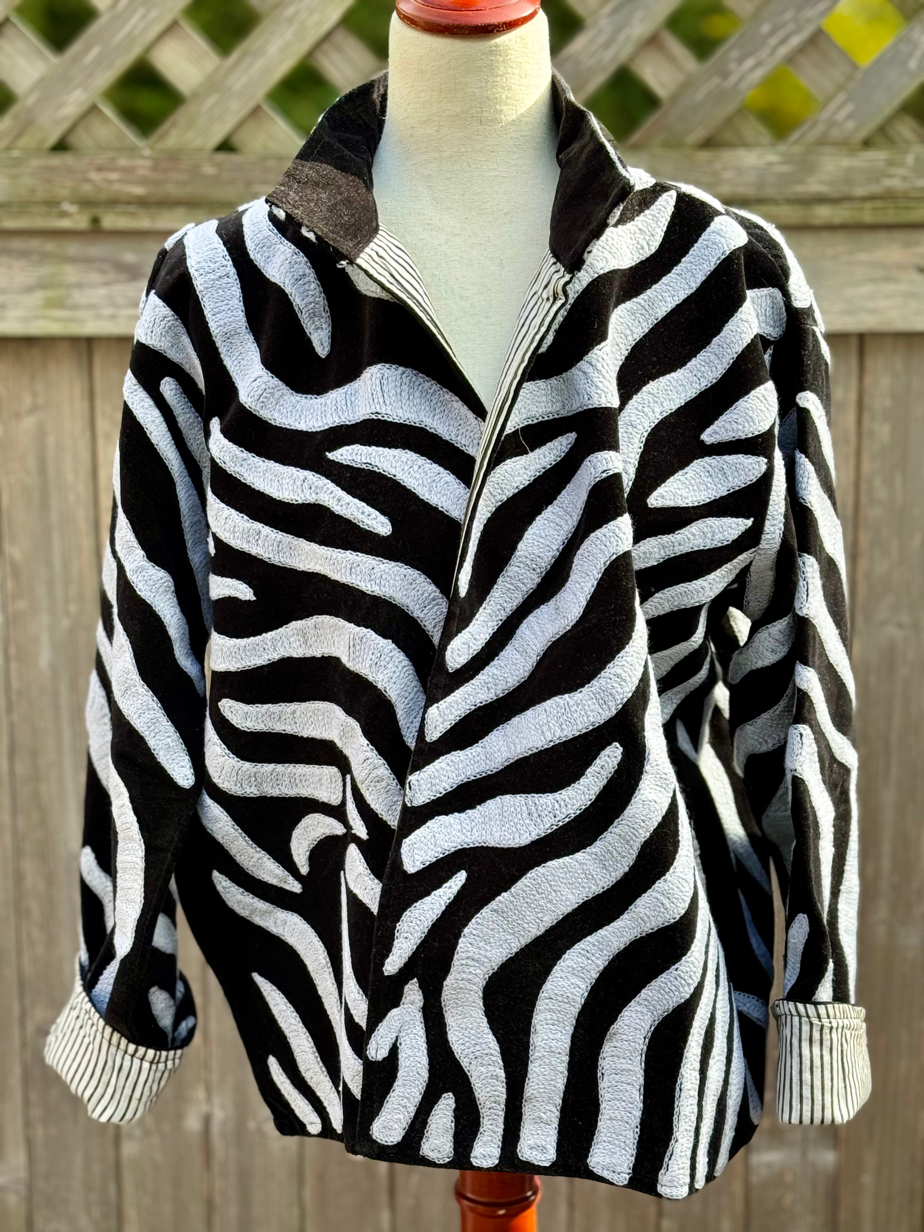 Suzani Jacket - velvet - zebra
