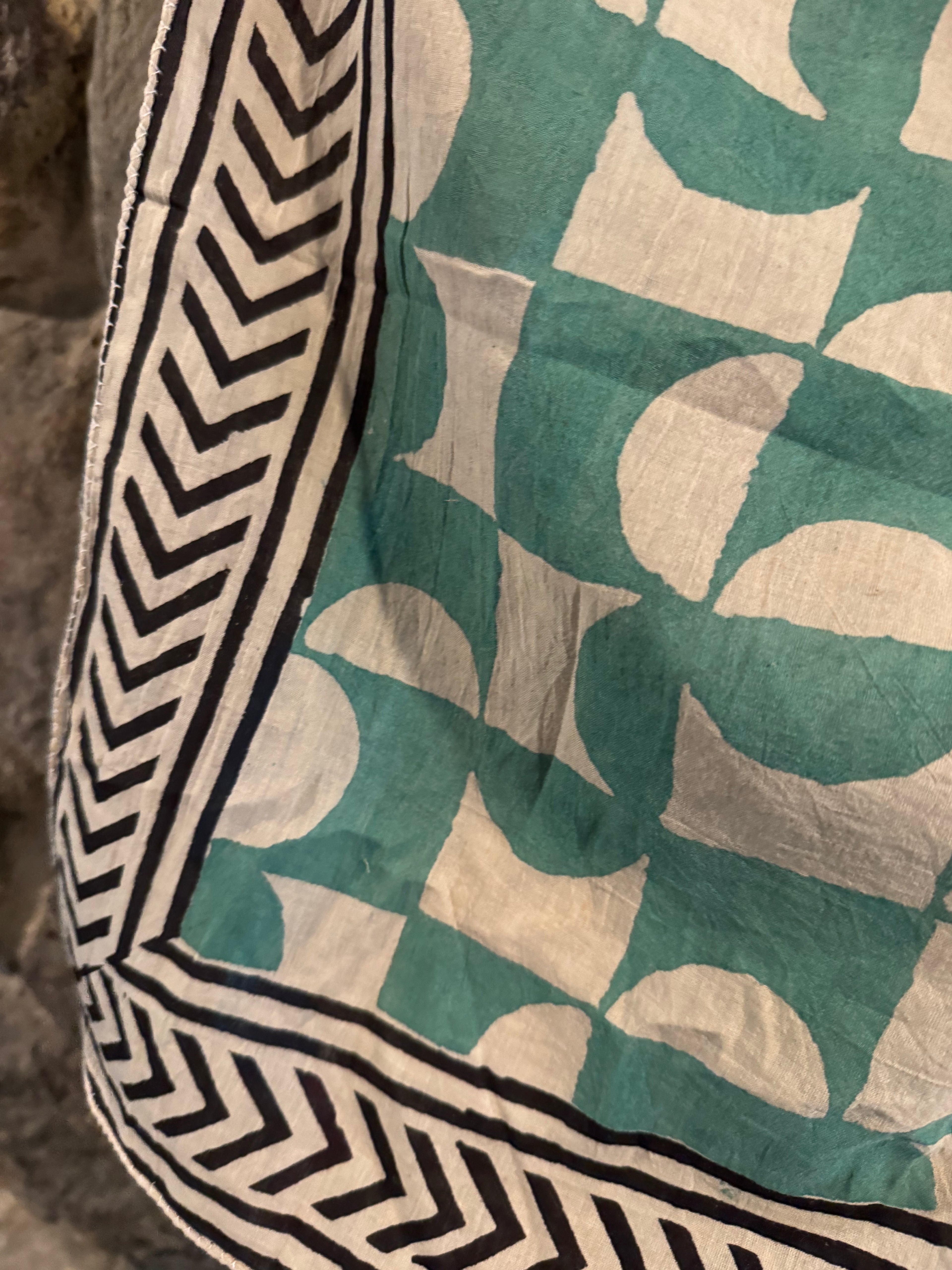 Bandana - lg geo aqua