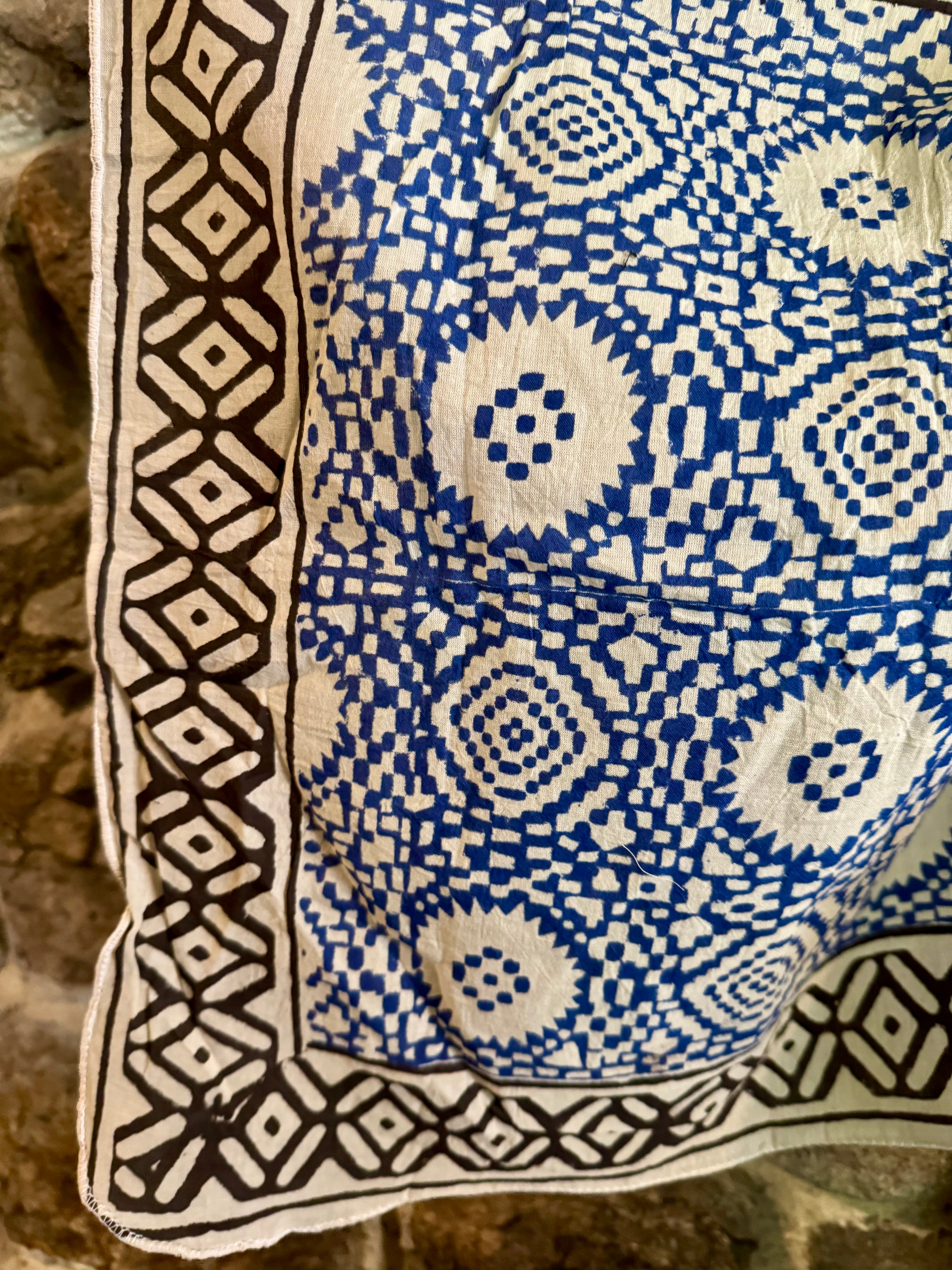 Bandana - blue/white/blk