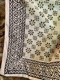 Bandana - green geo floral