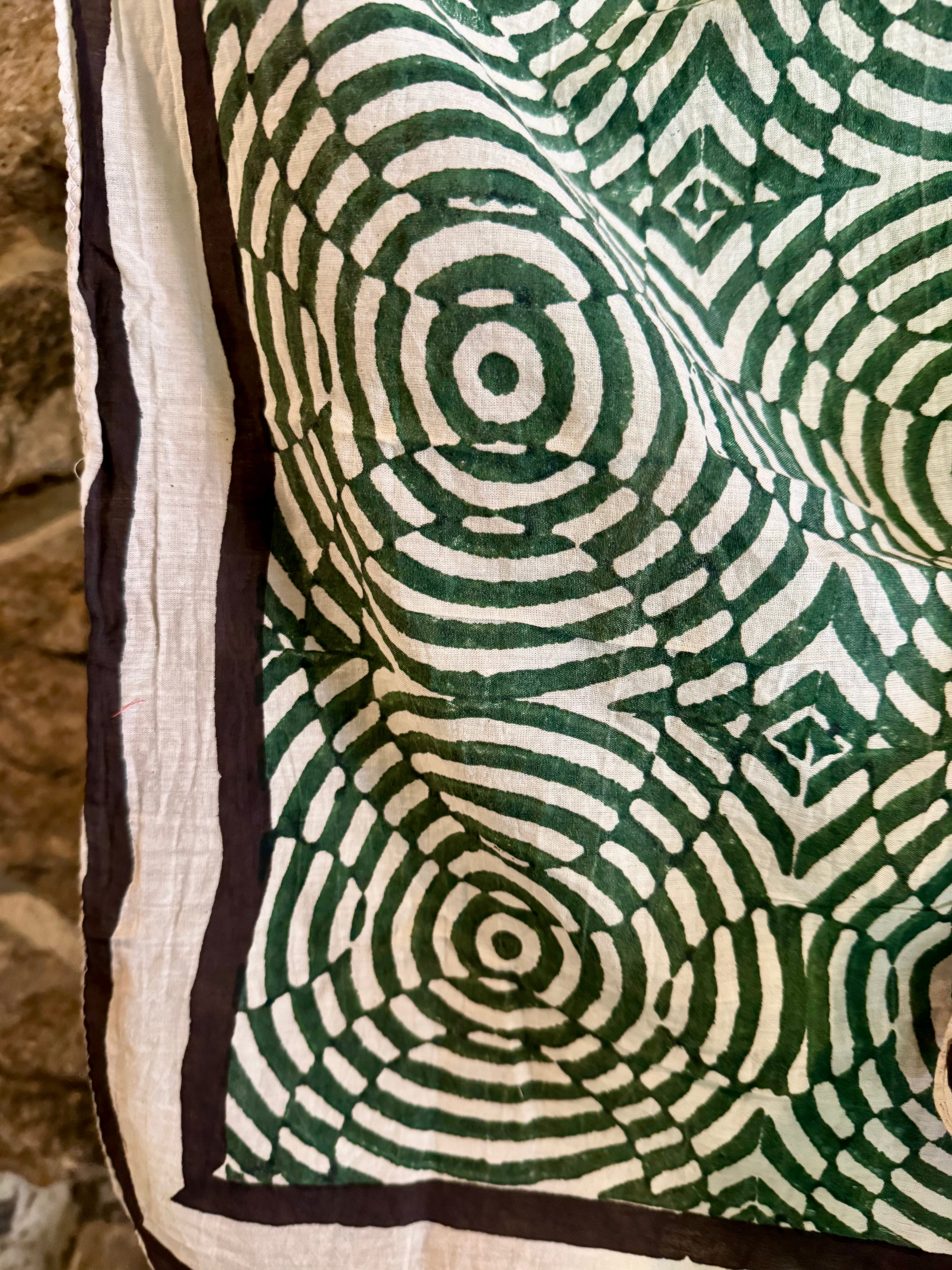 Bandana -green geo