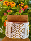 White geo cuff