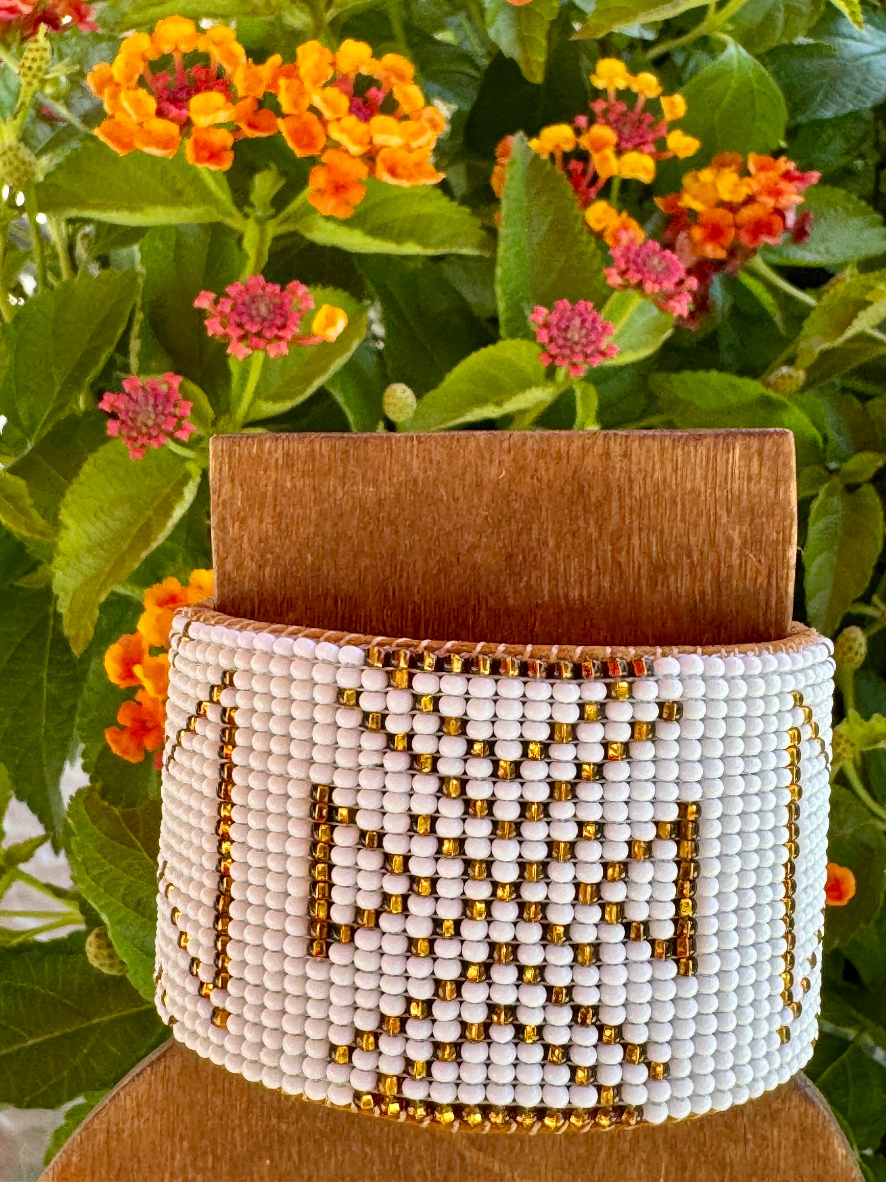 White geo cuff