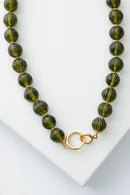 Lucid Glass Necklace, Sage