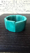 Turquoise green tagua  bracelet