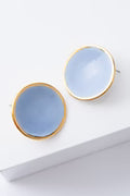 Halo Earrings, Light Blue